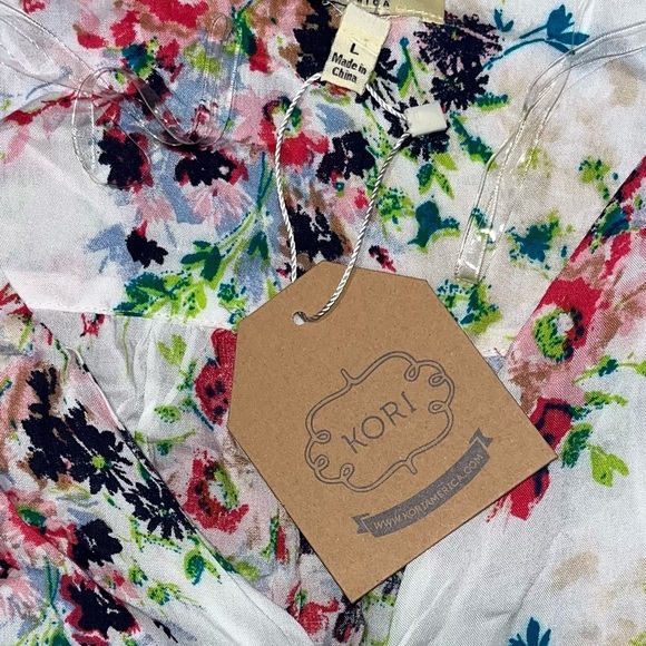 NWT Kori oversized boho top size large - Picture 2 of 2